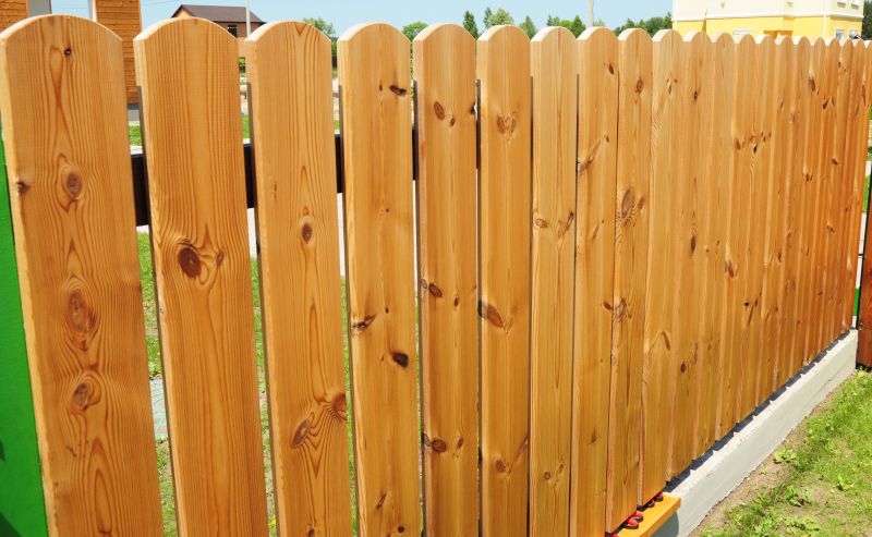 Wood Slat Fence Installation